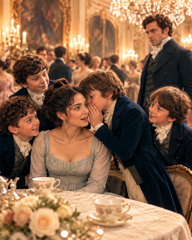 She Was Having Tea Alone—Until Duke’s Quadruplet Boys Whispered Pretend You’re Our Mother…
